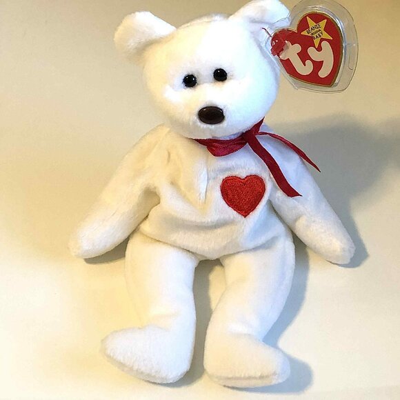 NWT Ty Original BEANIE BABIES "Valentino Bear" Born Feb 14, 1994 Rare w Errors - Picture 3 of 7